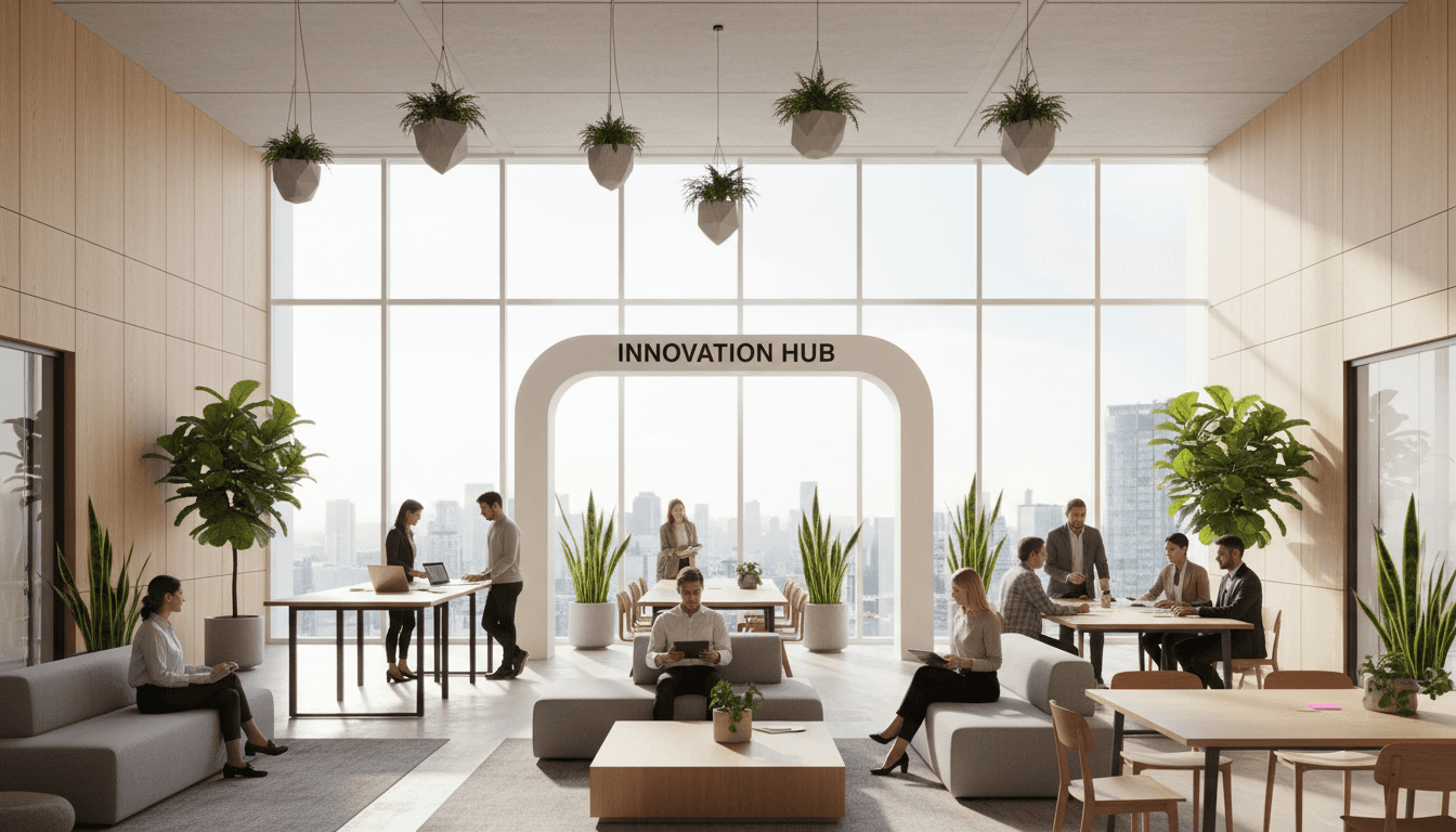 Finished commercial office renovation
