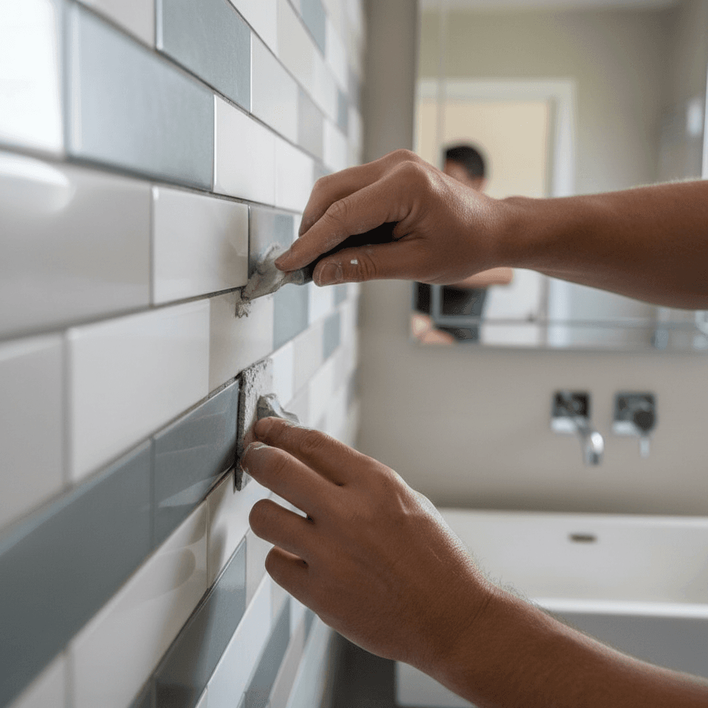 Bathroom renovation in progress